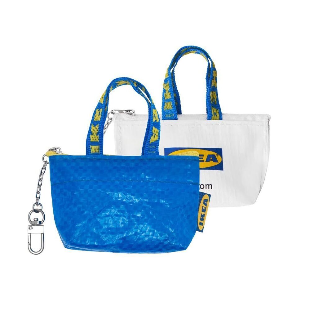 4581 KNOLIG 2-Pack Mini Key & Coin bag – 1 Blue + 1 White – Small Zipper